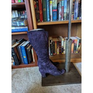 audley London purple suede gogo boots sz 7